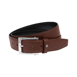Aigner Belts-Business belt 3.5 cm antic red