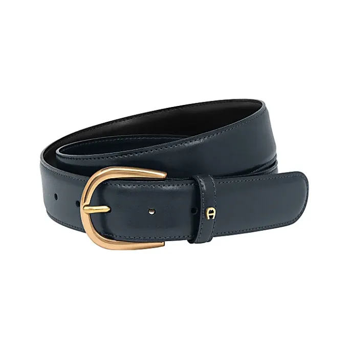 Aigner Belts-Business belt 3.5 cm marine