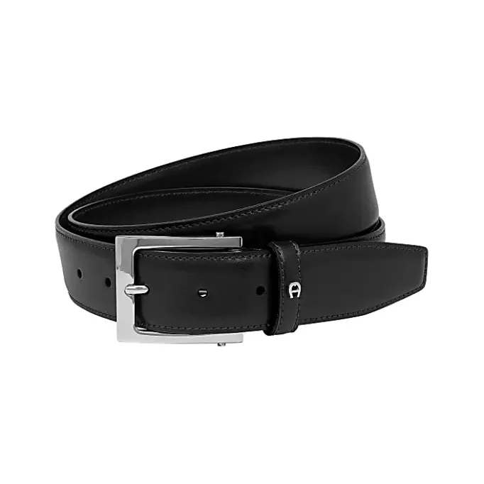 Aigner Belts-Business belt 3.5 cm, size 120-140 black