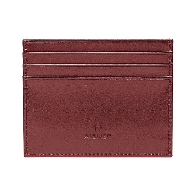 Aigner Wallets-CARD CASE antic red