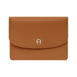 Aigner Wallets-Carré Soft card case cognac brown