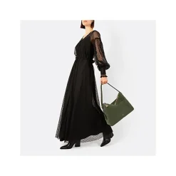 Aigner Bags-Delia Suede hobo bag L night grey