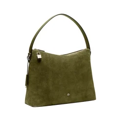 Aigner Bags-Delia Suede hobo bag L dark olive