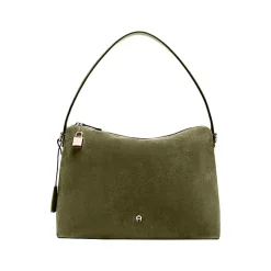 Aigner Bags-Delia Suede hobo bag M dark olive