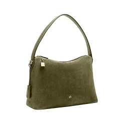 Aigner Bags-Delia Suede hobo bag M dark olive