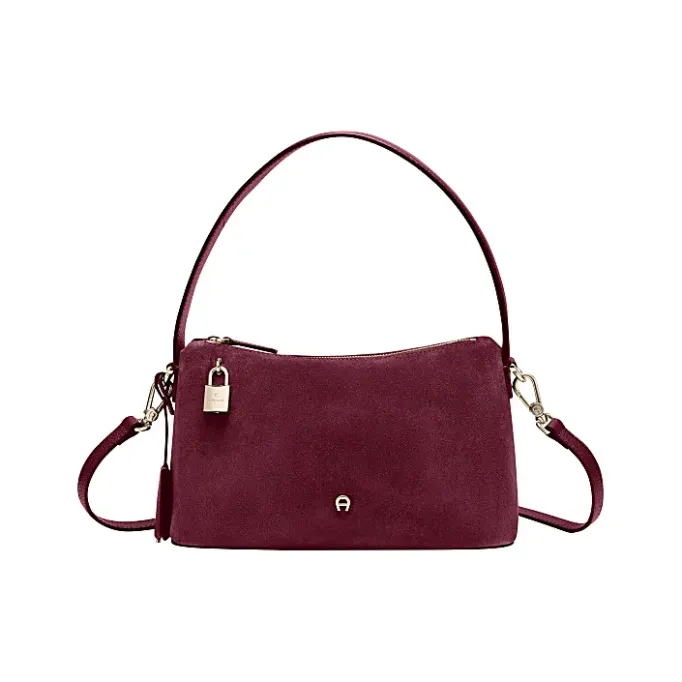Aigner Bags-Delia Suede hobo bag S burgundy