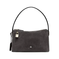 Aigner Bags-Delia Suede hobo bag S night grey