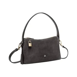 Aigner Bags-Delia Suede hobo bag S night grey