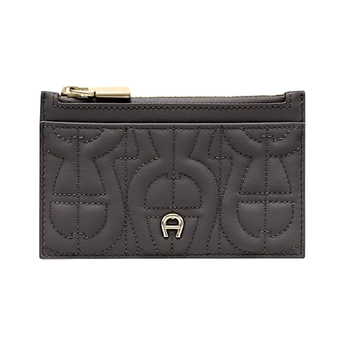 Aigner Wallets-Diadora logo card case acacia brown