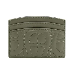 Aigner Wallets-Diadora Logo card case moss green