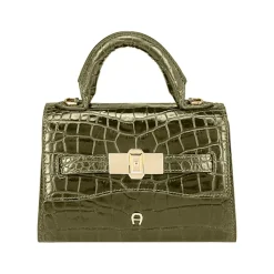 Aigner Bags-Farah Coccodrillo handbag XS dark olive