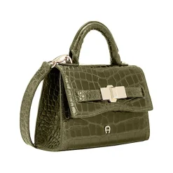 Aigner Bags-Farah Coccodrillo handbag XS dark olive