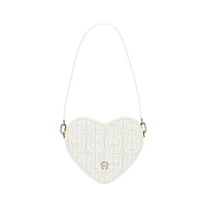 Aigner Bags-Heart Pouch cotton white
