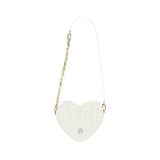 Aigner Bags-Heart Pouch cotton white