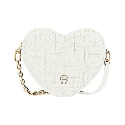 Aigner Bags-Heart Pouch cotton white