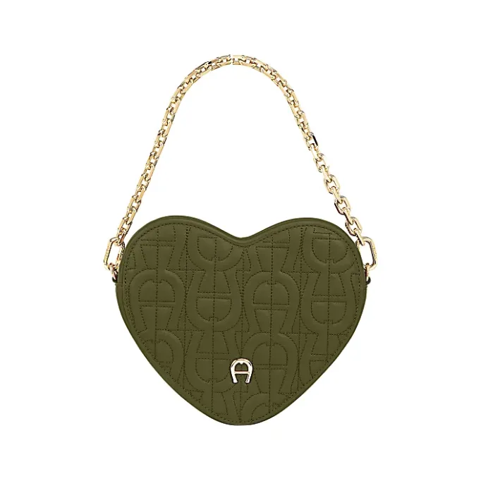 Aigner Bags-Heart Pouch dark olive