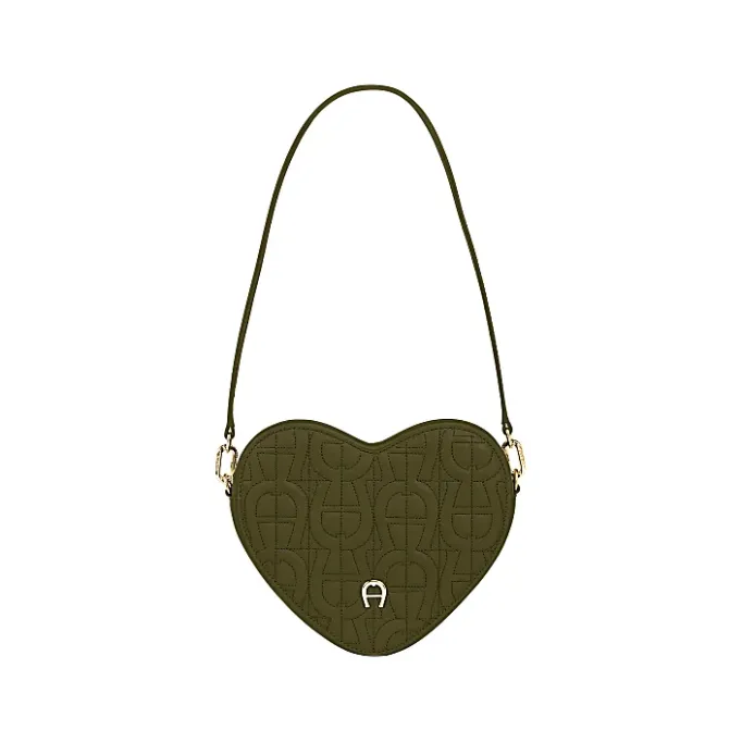 Aigner Bags-Heart Pouch dark olive