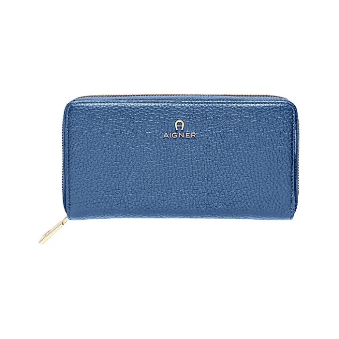 Aigner Wallets-Ivy Bill and Card Case Porcelain Blue