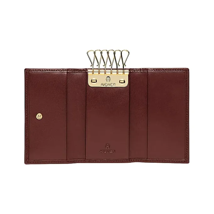 Aigner Keychains & Key Cases-KEY CASE antic red