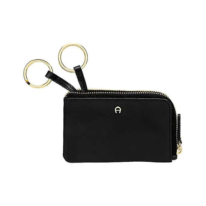 Aigner Keychains & Key Cases-KEY CASE black