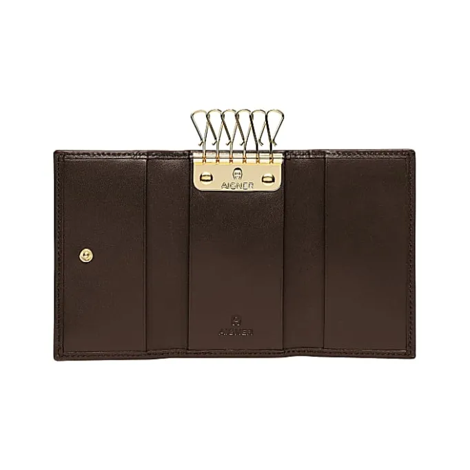 Aigner Keychains & Key Cases-KEY CASE ebony