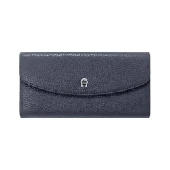 Aigner Wallets-Leather Banknote & Card Case marine