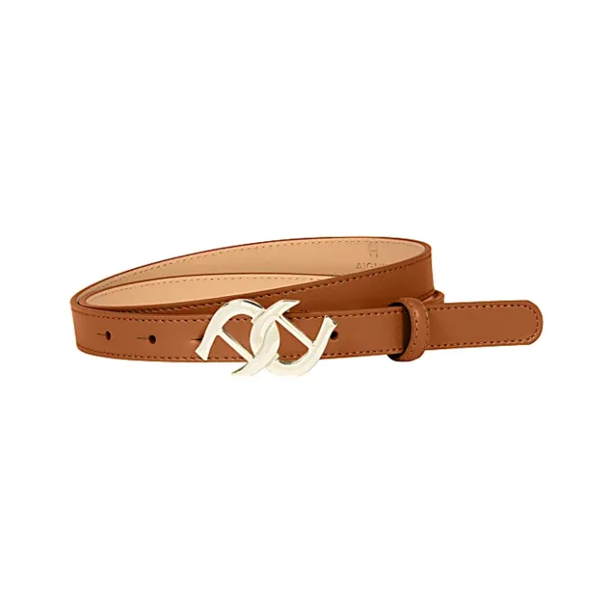 Aigner Belts-Logo belt 2 cm cognac brown