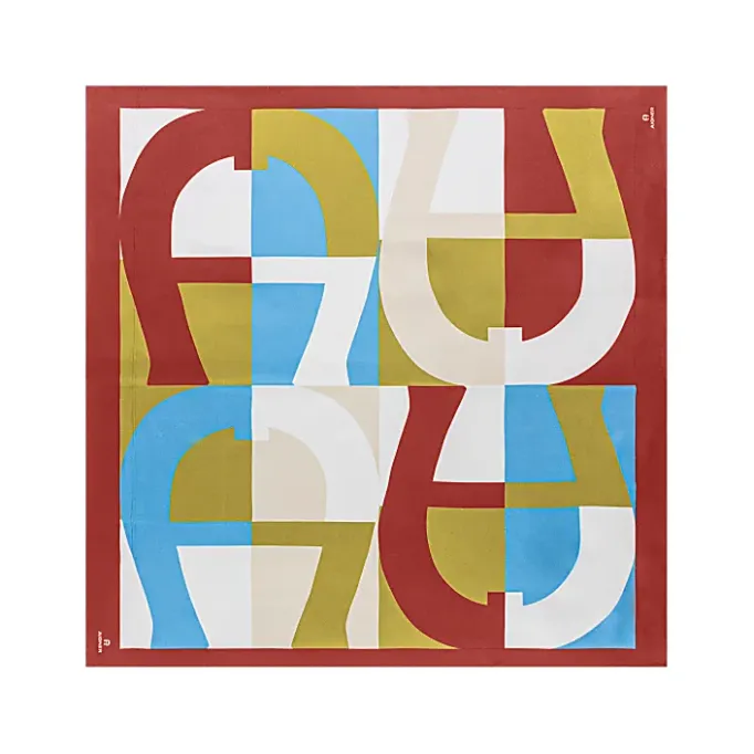 Aigner Foulards-LOGO Carré S burnt red