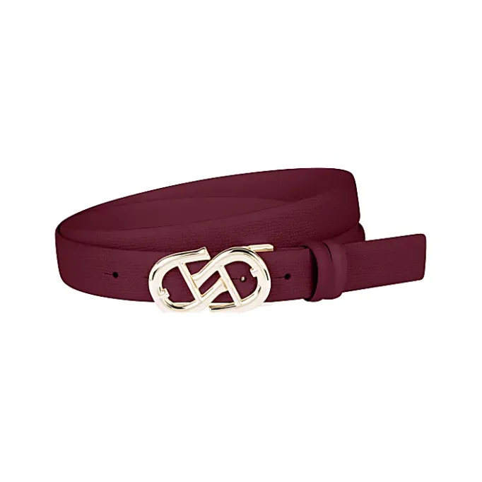 Aigner Belts|Belts-Logo Gürtel 3 cm, Freesize & Reversible burgundy