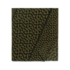 Aigner Foulards-Logo stole dark olive