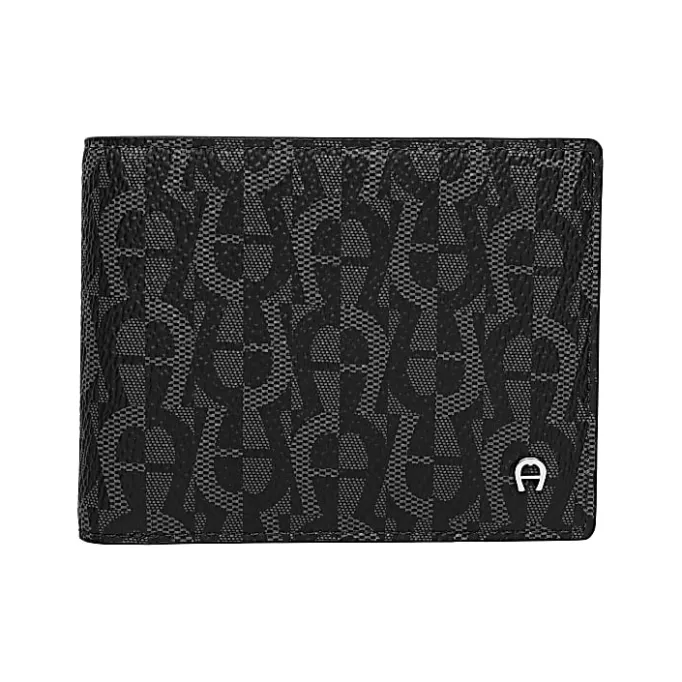 Aigner Wallets-Wallet Logo ebony