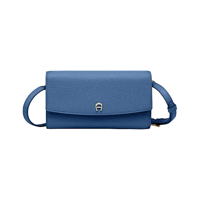 Aigner Leather Accessories-Wallet with Strap Porcelain Blue