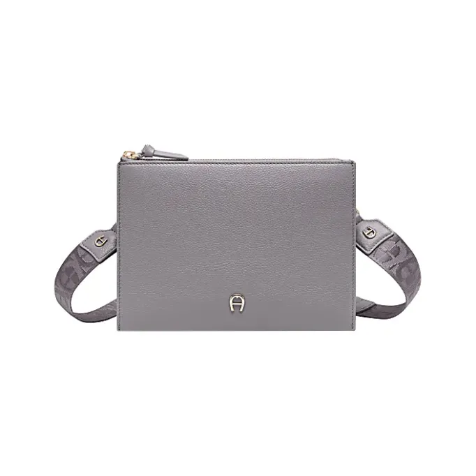 Aigner Leather Accessories-Zita bag with shoulder strap iron grey
