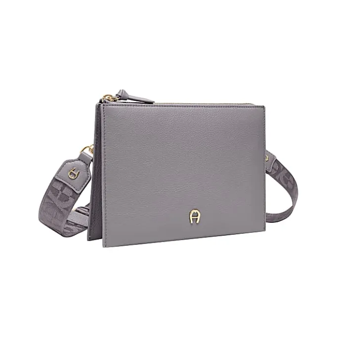 Aigner Leather Accessories-Zita bag with shoulder strap iron grey