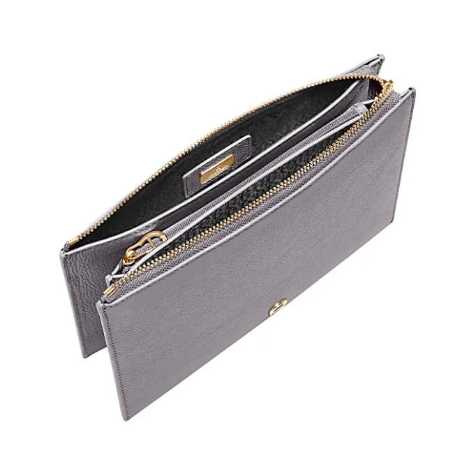 Aigner Leather Accessories-Zita bag with shoulder strap iron grey