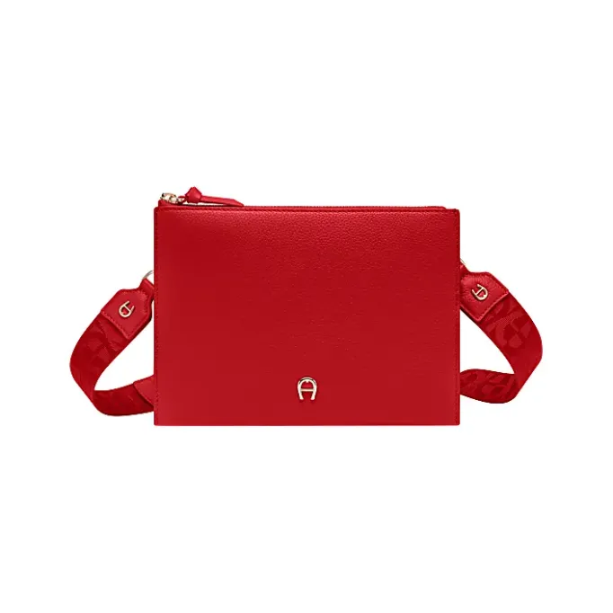 Aigner Leather Accessories-Zita bag with shoulder strap lipstick red