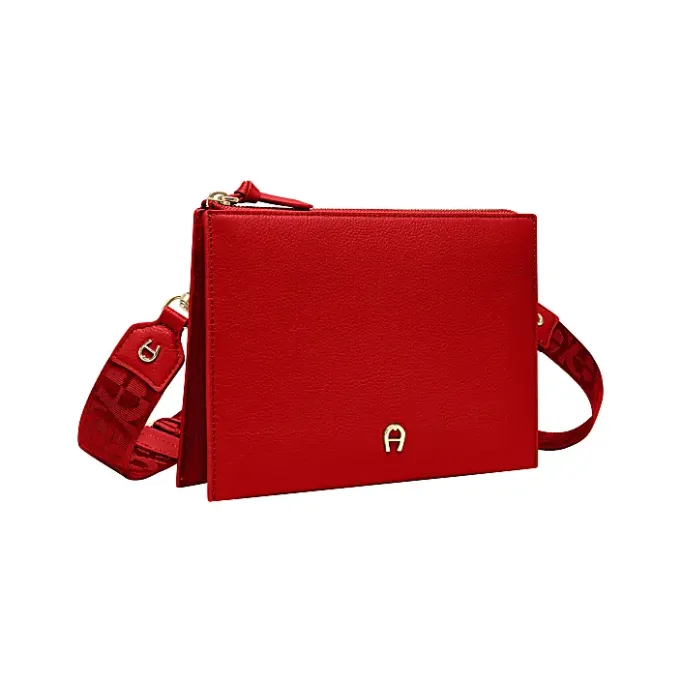 Aigner Leather Accessories-Zita bag with shoulder strap lipstick red