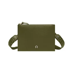Aigner Leather Accessories-Zita bag with shoulder strap dark olive