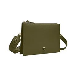 Aigner Leather Accessories-Zita bag with shoulder strap dark olive