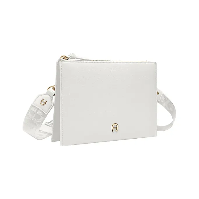 Aigner Leather Accessories-Zita bag with shoulder strap cotton white