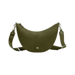 Aigner Bags-Zita Suede shoulder bag M dark olive