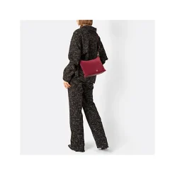Aigner Bags-Zita Suede shoulder bag S burgundy
