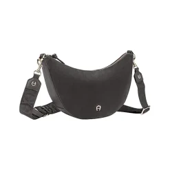 Aigner Bags-Zita Suede shoulder bag S night grey